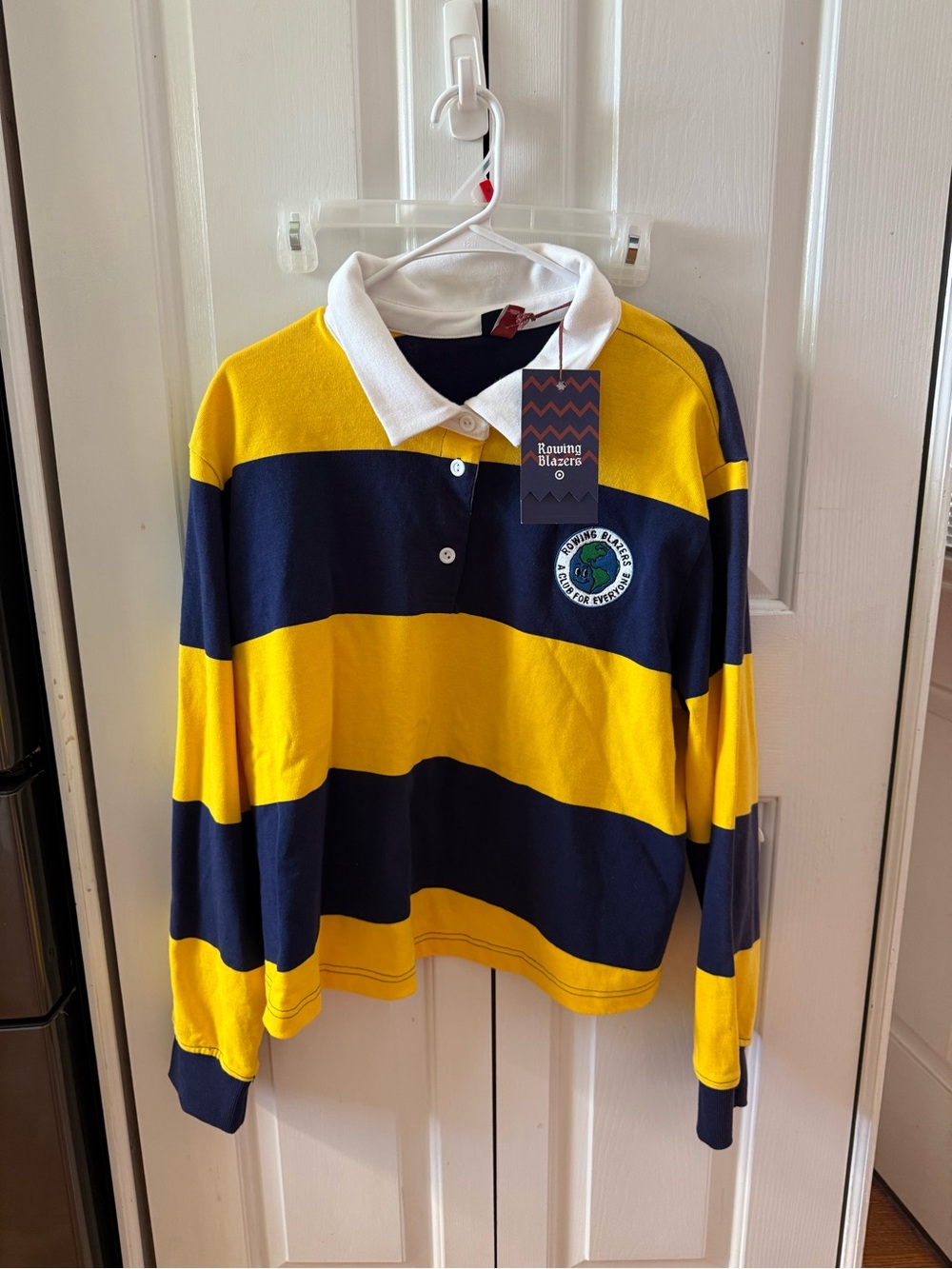 Women’s Rowing Blazers Yellow Blue
Striped Rugby Shirt Size 2X